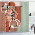 thumbnail image 1 of Ambesonne Modern Art Shower Curtain, Retro Surreal Abstract, 69"Wx75"L, Pale Reseda, 1 of 4
