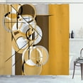 thumbnail image 1 of Ambesonne Modern Art Shower Curtain, Retro Surreal Abstract, 69"Wx84"L, Dark Yellow, 1 of 4