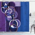 thumbnail image 1 of Ambesonne Modern Art Shower Curtain, Surreal Abstract Retro, 69"Wx84"L, Violet Blue, 1 of 4