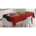 thumbnail image 1 of Ambesonne Modern Art Tablecloth Rectangular Table Cover, Retro Grunge Surreal Art, 52"x70", Multicolor, 1 of 4