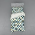 thumbnail image 1 of Ambesonne Modern Bedding Set 3 Pcs, Morrocan Style Dots Art, Twin, Blue and White, 1 of 3