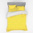 thumbnail image 1 of Ambesonne Modern Bedding Set 4 Pcs, Chevron Pattern Yellow, Queen, Yellow and White, 1 of 2