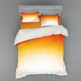 thumbnail image 1 of Ambesonne Modern Bedding Set 4 Pcs, Digital Retro Triangle, Queen, Orange Yellow Cream, 1 of 3