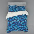 thumbnail image 1 of Ambesonne Modern Bedding Set 4 Pcs, Exotic Pineapple, Queen, Night Blue Turquoise, 1 of 2