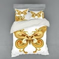 thumbnail image 1 of Ambesonne Modern Bedding Set 4 Pcs, Macro Butterfly, Queen, Cinnamon Marigold Sepia, 1 of 2