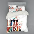 thumbnail image 1 of Ambesonne Modern Bedding Set 4 Pcs, Music Theme Grungy, Queen, Multicolor, 1 of 3