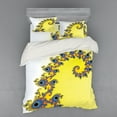 thumbnail image 1 of Ambesonne Modern Bedding Set 4 Pcs, Trippy Seahorse Pattern, Queen, Earth Yellow Blue, 1 of 3