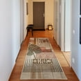 thumbnail image 1 of Ambesonne Modern Boho Decorative Rug Carpet, Mid Century Monstera, 2' 5" x 7' 5", Redwood Pale Camel, 1 of 3