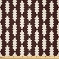 thumbnail image 1 of Ambesonne Modern Boho Fabric by the Yard Microfiber, Ethnic Tribal Pattern, 3 Yards, Seal Brown Eggshell, 1 of 2