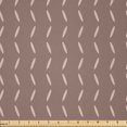 thumbnail image 1 of Ambesonne Modern Boho Fabric by the Yard Microfiber, Repeated Feathers Print, 2 Yards, Pale Mauve Taupe Eggshell, 1 of 2