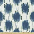 thumbnail image 1 of Ambesonne Modern Boho Fabric by the Yard Upholstery, Circles with Glitches, 10 Yards, Coconut and Dark Sky Blue, 1 of 5
