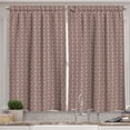thumbnail image 1 of Ambesonne Modern Boho Kitchen Curtains, Repeated Feathers Print, 55"x45", Pale Mauve Taupe Eggshell, 1 of 3