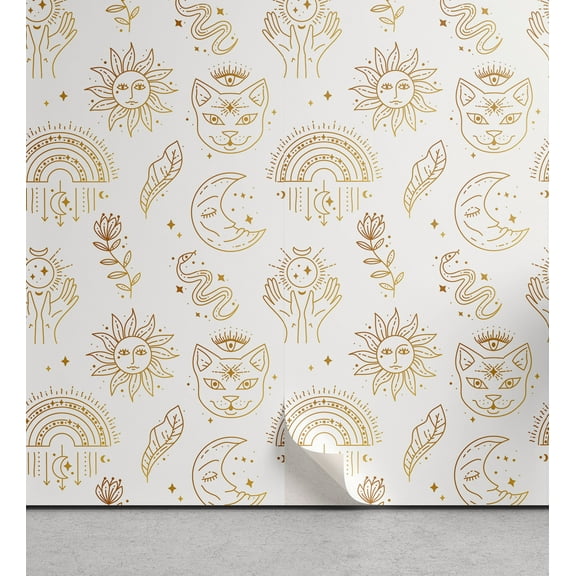 Ambesonne Dark Khaki, Peel & Stick Wallpaper