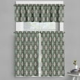 thumbnail image 1 of Ambesonne Modern Boho Valance & Curtain, Floral Heart Design, 55"x45", Dark Sepia Green Eggshell, 1 of 7
