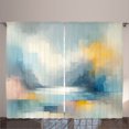 thumbnail image 1 of Ambesonne Modern Curtains 2 Panel Set, Contemporary Print Strokes, 108" x 63", Soft Blue Mustard Rose, 1 of 2