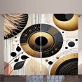 thumbnail image 1 of Ambesonne Modern Curtains 2 Panel Set, Mid Century Art Rounds Space, 108" x 63", Pale Coffee Dark Grey, 1 of 2