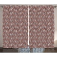 thumbnail image 1 of Ambesonne Modern Curtains 2 Panel Set, Ocean Sailor Web Fish, 108" x 96", Brown Blue, 1 of 3