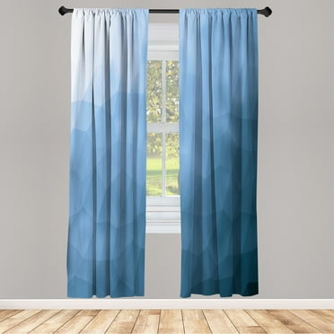 Ambesonne Modern Curtains, Abstract Art Gradient Tones, Pair of 28"x63", Pale Sky
