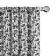 thumbnail image 1 of Ambesonne Modern Curtains, Circus Magician Theme, Pair of 28"x63", Black and White, 1 of 5
