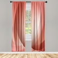 thumbnail image 1 of Ambesonne Modern Curtains, Colorful Twist Lines Print, Pair of 28"x95", Coral Blush, 1 of 2