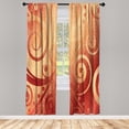 thumbnail image 1 of Ambesonne Modern Curtains, Floral Swirls Leaves Print, Pair of 28"x95", Ruby Beige, 1 of 2