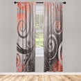 thumbnail image 1 of Ambesonne Modern Curtains, Floral Swirls Leaves Spring, Pair of 28"x95", Dark Blue, 1 of 2
