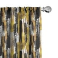 thumbnail image 1 of Ambesonne Modern Curtains, Grunge Art Brushstrokes, Pair of 28"x84", Earth Yellow Black, 1 of 5