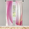 thumbnail image 1 of Ambesonne Modern Curtains, Lines Sun Abstract Waves Art, Pair of 28"x84", Baby Pink, 1 of 2
