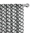 thumbnail image 1 of Ambesonne Modern Curtains, Minimalist Brushstokes, Pair of 28"x63", Charcoal Grey White, 1 of 5