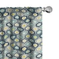 thumbnail image 1 of Ambesonne Modern Curtains, Morrocan Style Dots Art, Pair of 28"x63", Blue and White, 1 of 5