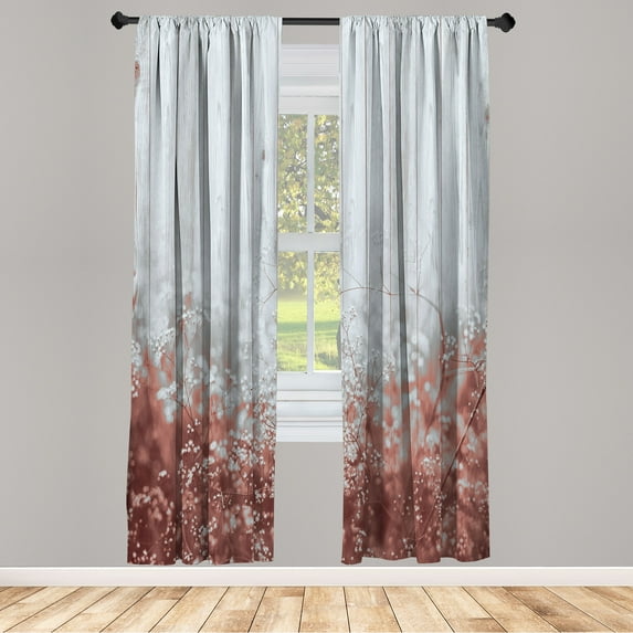Ambesonne Modern Curtains, Ocean Sailor Themed Pattern, Pair of 28"x84", Mauve Taupe