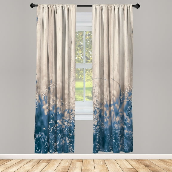 Ambesonne Modern Curtains, Ocean Sailor Themed Pattern, Pair of 28"x95", Dark Sky