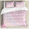 thumbnail image 1 of Ambesonne Modern Duvet Cover Sets, Abstract Disco Ball Pattern, 2-Queen, Pale Pink Pale Pink, 1 of 7
