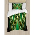 thumbnail image 1 of Ambesonne Modern Duvet Cover Sets, Golden Emerald, 2-Twin, Jade Green, 1 of 4