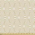thumbnail image 1 of Ambesonne Modern Fabric by the Yard Upholstery, Intersecting Rhombus Shapes, 10 Yards, Pale Coffee and White, 1 of 5