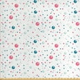 thumbnail image 1 of Ambesonne Modern Fabric by the Yard Upholstery, Pastel Color Polka Dots, 2 Yards, Blue Pink Grey, 1 of 4
