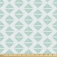 thumbnail image 1 of Ambesonne Modern Fabric by the Yard Upholstery, Repetitive Grungy Triangles, 5 Yards, Almond Green and Seafoam, 1 of 5