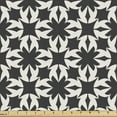 thumbnail image 1 of Ambesonne Modern Fabric by the Yard Upholstery, Royal Tile Motif Pattern, 1 Yard, Dark Grey and Eggshell, 1 of 5