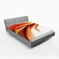 thumbnail image 1 of Ambesonne Modern Fitted Sheet 2 Pcs Set, Blurred Smock Art Rays, Full, Orange Red, 1 of 3