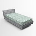 thumbnail image 1 of Ambesonne Modern Fitted Sheet, Big Small Squares Tile, Twin XL Size, Pale Blue Cream, 1 of 2