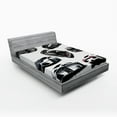 thumbnail image 1 of Ambesonne Modern Fitted Sheet, Contemporary Sport Cars Art, Full Size, Pale Sage Green White, 1 of 2