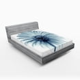 thumbnail image 1 of Ambesonne Modern Fitted Sheet, Daisies Flowers Plants, Full Size, Teal White, 1 of 3