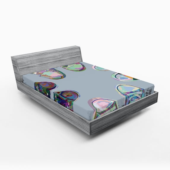 Ambesonne Modern Fitted Sheet, Friends Shoes in Street, Queen Size, Multicolor