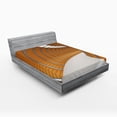 thumbnail image 1 of Ambesonne Modern Fitted Sheet, Geometric Long Tunnel, Full Size, Orange Grey, 1 of 2