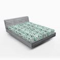thumbnail image 1 of Ambesonne Modern Fitted Sheet, Geometrical Circles Dots, Full Size, Hunter Green Turquoise, 1 of 2