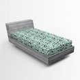 thumbnail image 1 of Ambesonne Modern Fitted Sheet, Geometrical Circles Dots, Twin Size, Hunter Green Turquoise, 1 of 2