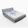 thumbnail image 1 of Ambesonne Modern Fitted Sheet, Hand Drawn Clouds, Queen Size, Violet Blue Magenta, 1 of 2