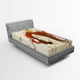 thumbnail image 1 of Ambesonne Modern Fitted Sheet, Muse Woman Grungy Mystic, Twin Size, Beige Dark Orange, 1 of 3