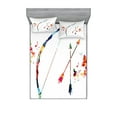 thumbnail image 1 of Ambesonne Modern Fitted Sheet & Pillow Sham Set, Abstract Bow and Arrow, Queen, Multicolor, 1 of 2