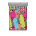 thumbnail image 1 of Ambesonne Modern Fitted Sheet & Pillow Sham Set, Abstract Colors Triangle, Full, Multicolor, 1 of 2